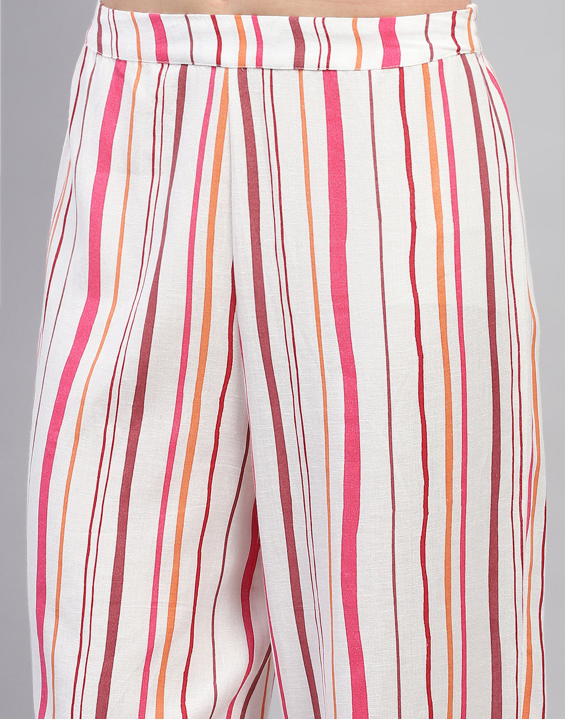 Women Pink & Orange Printed V Neck 3/4 Sleeve Combo 3Pc Set