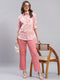 Women Pink Printed Collar Neck Cords Set