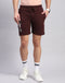 Men Maroon Solid Regular Fit Bermuda