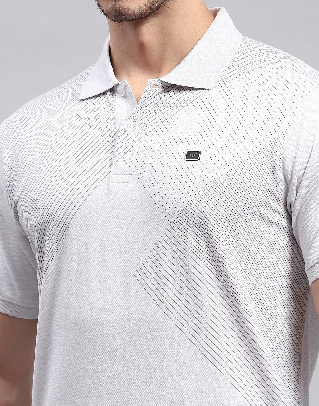 Men Grey Solid Polo Collar Half Sleeve Lower Set
