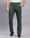 Men Green Solid Regular Fit Lower