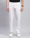 Men Off White Solid Regular Fit Lower