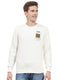 Men Off White Printed Round Neck Full Sleeve Winter T-Shirt