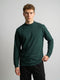 Men Green Solid Round Neck Full Sleeve Sweatshirt