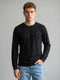 Men Black Solid Round Neck Full Sleeve T-Shirt