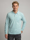 Men Seafoam Green Solid Polo Collar Full Sleeve T-Shirt
