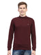Men Maroon Solid Turtle Neck Full Sleeve Winter T-Shirt