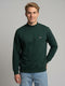 Men Green Solid Turtle Neck Full Sleeve T-Shirt