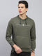 Men Green Solid Round Neck Full Sleeve Sweatshirt
