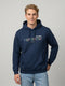 Men Blue Back Printed Hooded Full Sleeve Sweatshirt