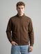 Men Black Jacquard Collar Full Sleeve Reversible Knitted Jacket