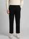 Men Black Solid Regular Fit Lower