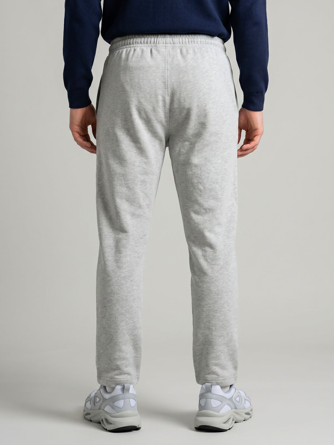 Men Grey Solid Regular Fit Lower