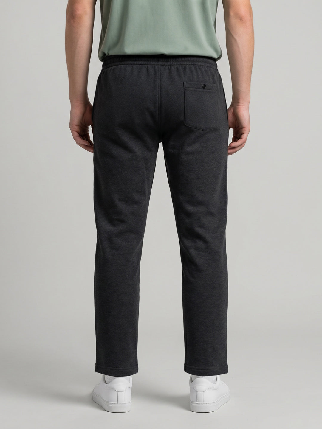 Men Grey Solid Regular Fit Lower
