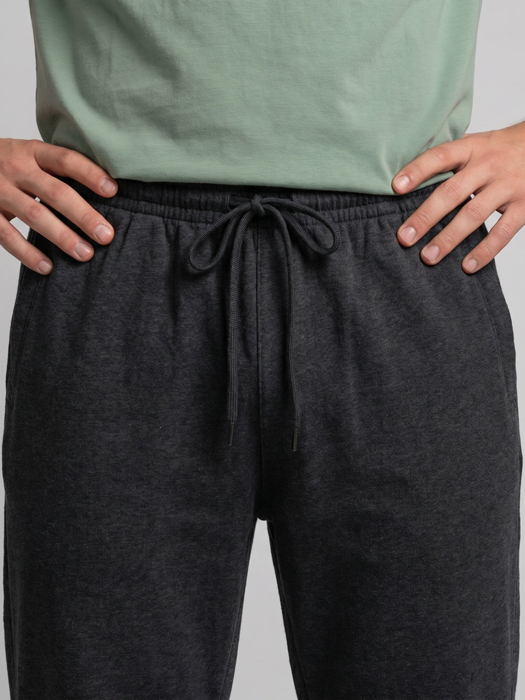Men Grey Solid Regular Fit Lower