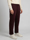Men Maroon Solid Regular Fit Lower