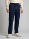 Men Blue Solid Regular Fit Lower