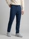 Men Navy Blue Solid Regular Fit Lower