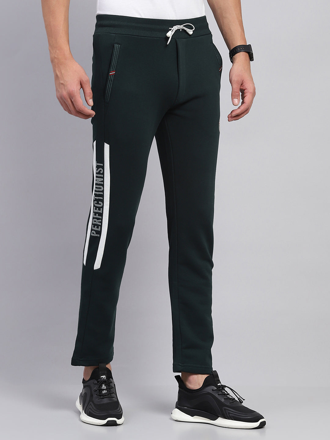 Men Green Printed Regular Fit Winter Lower