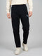 Men Navy Blue Solid Regular Fit Lower