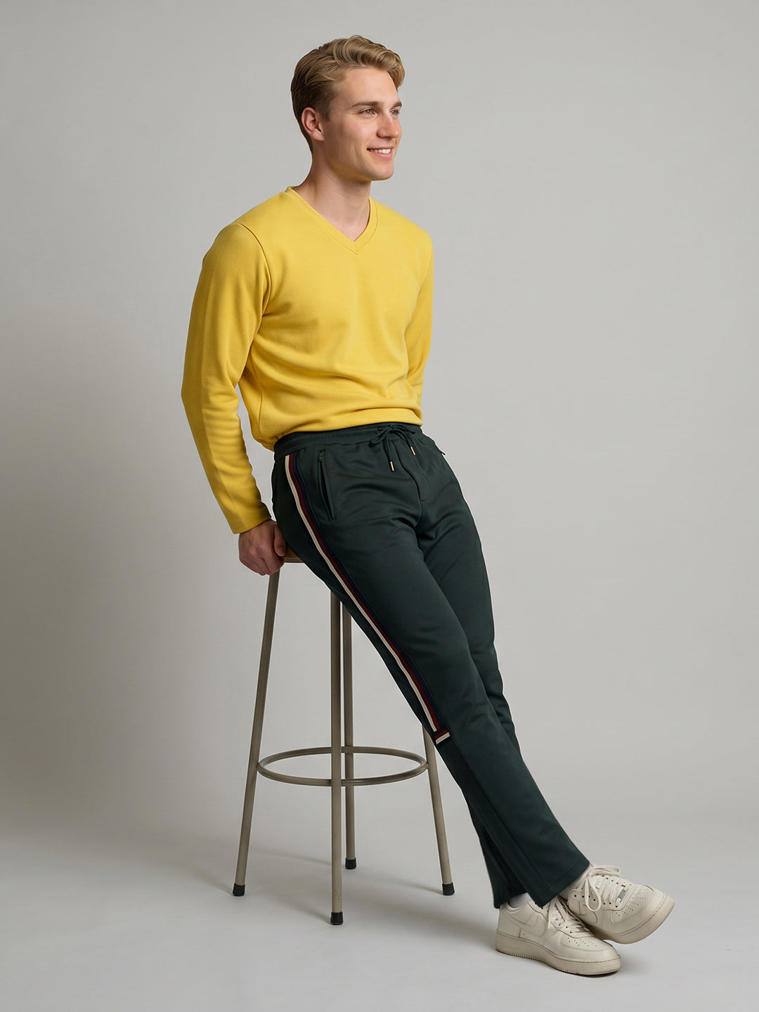 Men Grey Solid Regular Fit Lower