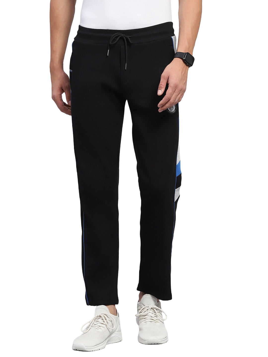 Men Black Printed Regular Fit Winter Lower