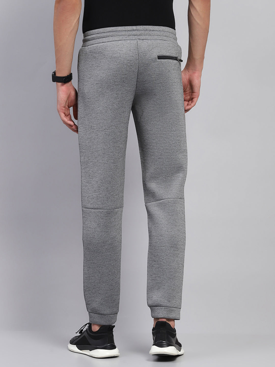 Men Grey Printed Regular Fit Winter Lower