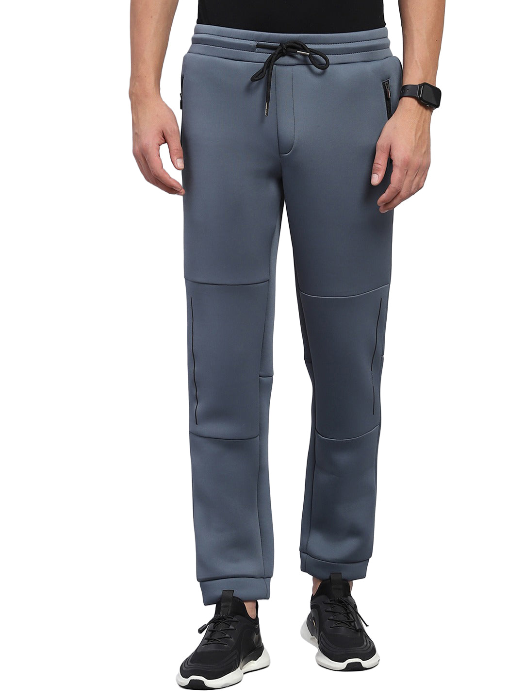 Men Grey Printed Regular Fit Winter Lower