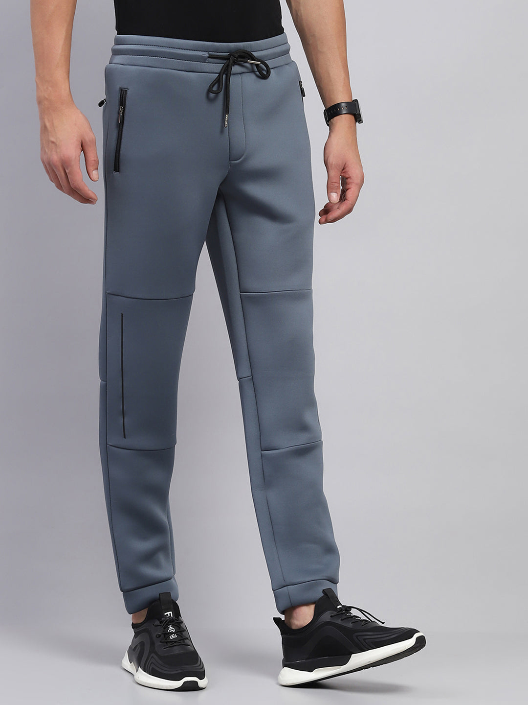 Men Grey Printed Regular Fit Winter Lower