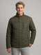 Men Green Solid Turtle Neck Full Sleeve Padded Jacket