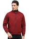 Men Maroon Solid Collar Full Sleeve Jacket