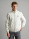 Men White Solid Collar Full Sleeve Bomber Jacket
