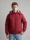 Men Maroon Solid Detachable Hood Full Sleeve Puffer Jacket