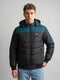 Men Black Solid Detachable Hood Full Sleeve Puffer Jacket
