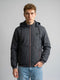 Men Navy Blue Colourblocked Detachable Hood Full Sleeve Jacket