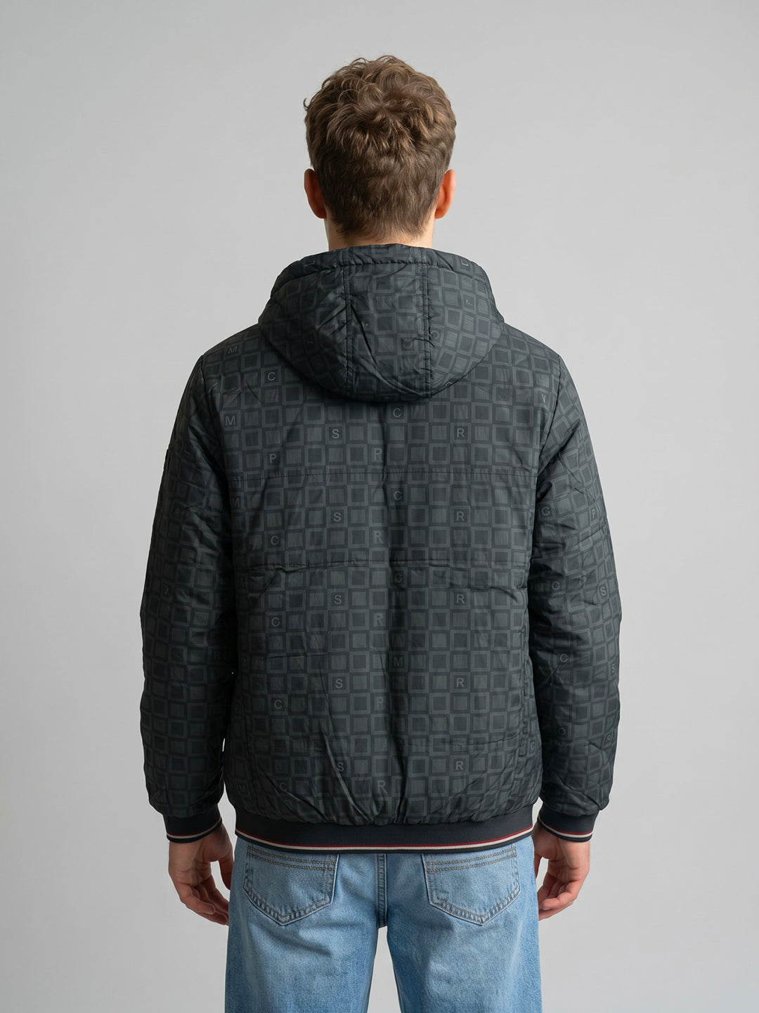 Men Navy Blue Colourblocked Detachable Hood Full Sleeve Jacket