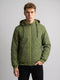 Men Navy Blue Colourblocked Detachable Hood Full Sleeve Jacket
