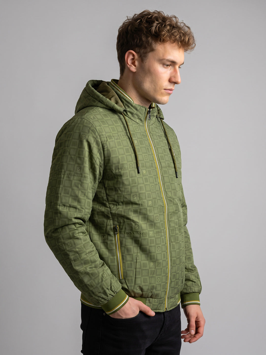 Men Navy Blue Colourblocked Detachable Hood Full Sleeve Jacket