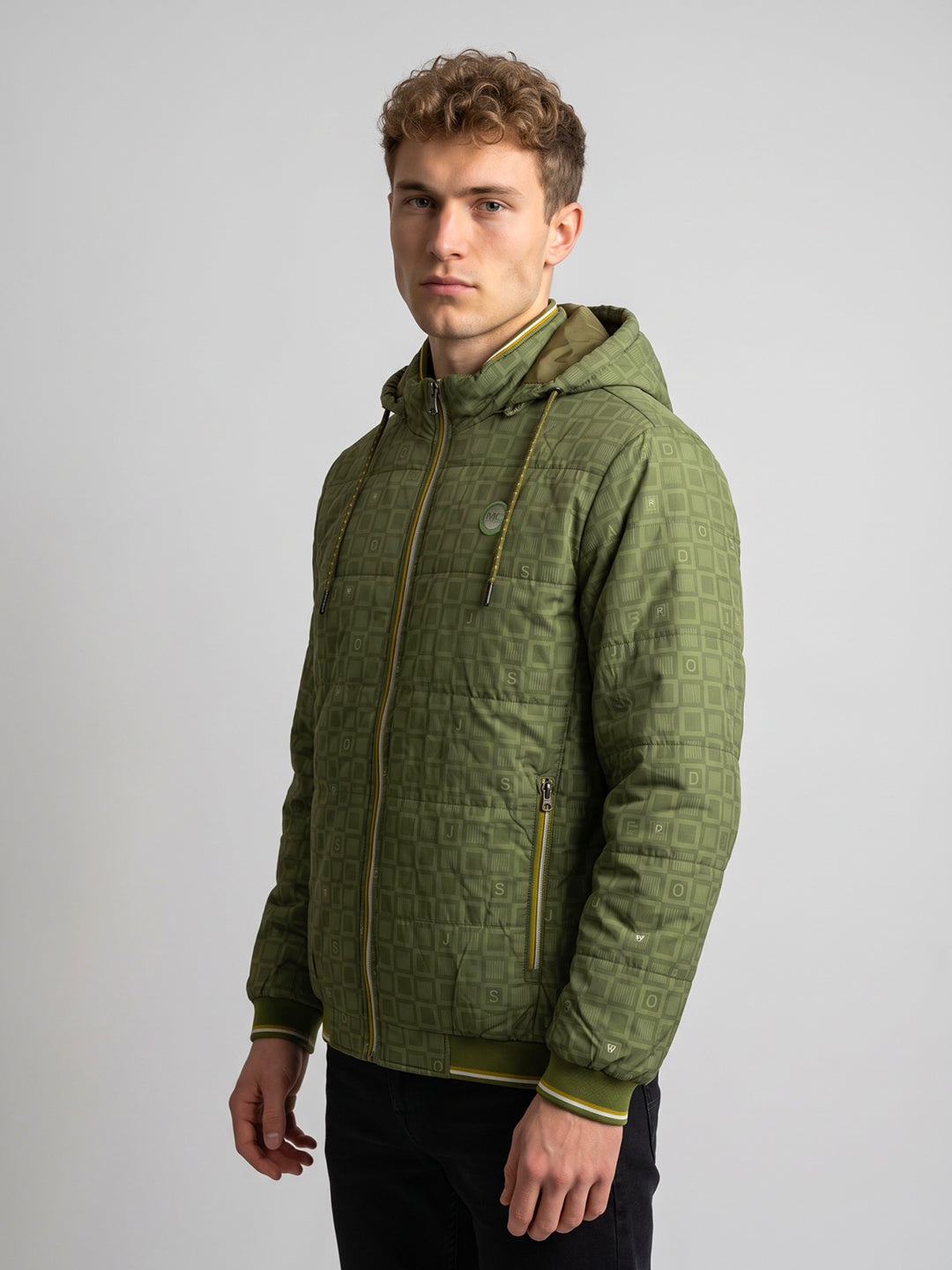 Men Navy Blue Colourblocked Detachable Hood Full Sleeve Jacket