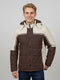 Men Brown Solid Detachable Hood Full Sleeve Puffer Jacket