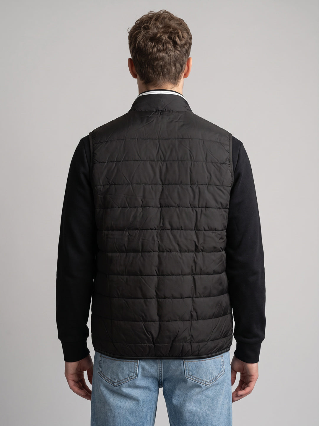 Men Olive Hooded Full Sleeve Jacket with Reversible Half Sleeve Jacket