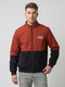 Men Rust Solid Turtle Neck Full Sleeve Bomber Jacket