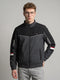 Men Olive Solid Turtle Neck Full Sleeve Bomber Jacket