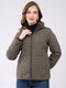 Women Grey Solid Collar Full Sleeve Jacket