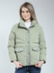 Women Green Solid Mock Neck Full Sleeve Jacket