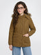 Women Maroon Solid Detachable Hood Full Sleeve Padded Jacket