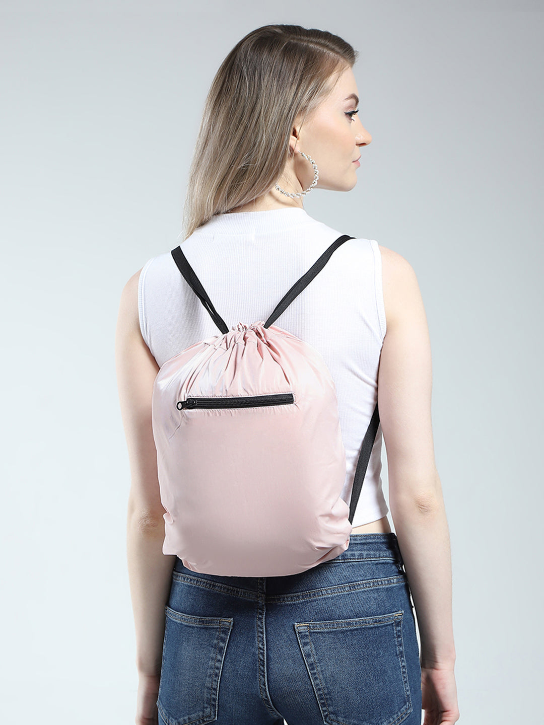 Women Pink Solid Mock Neck Full Sleeve Jacket