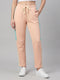 Women Peach Printed Regular Fit Winter Lower
