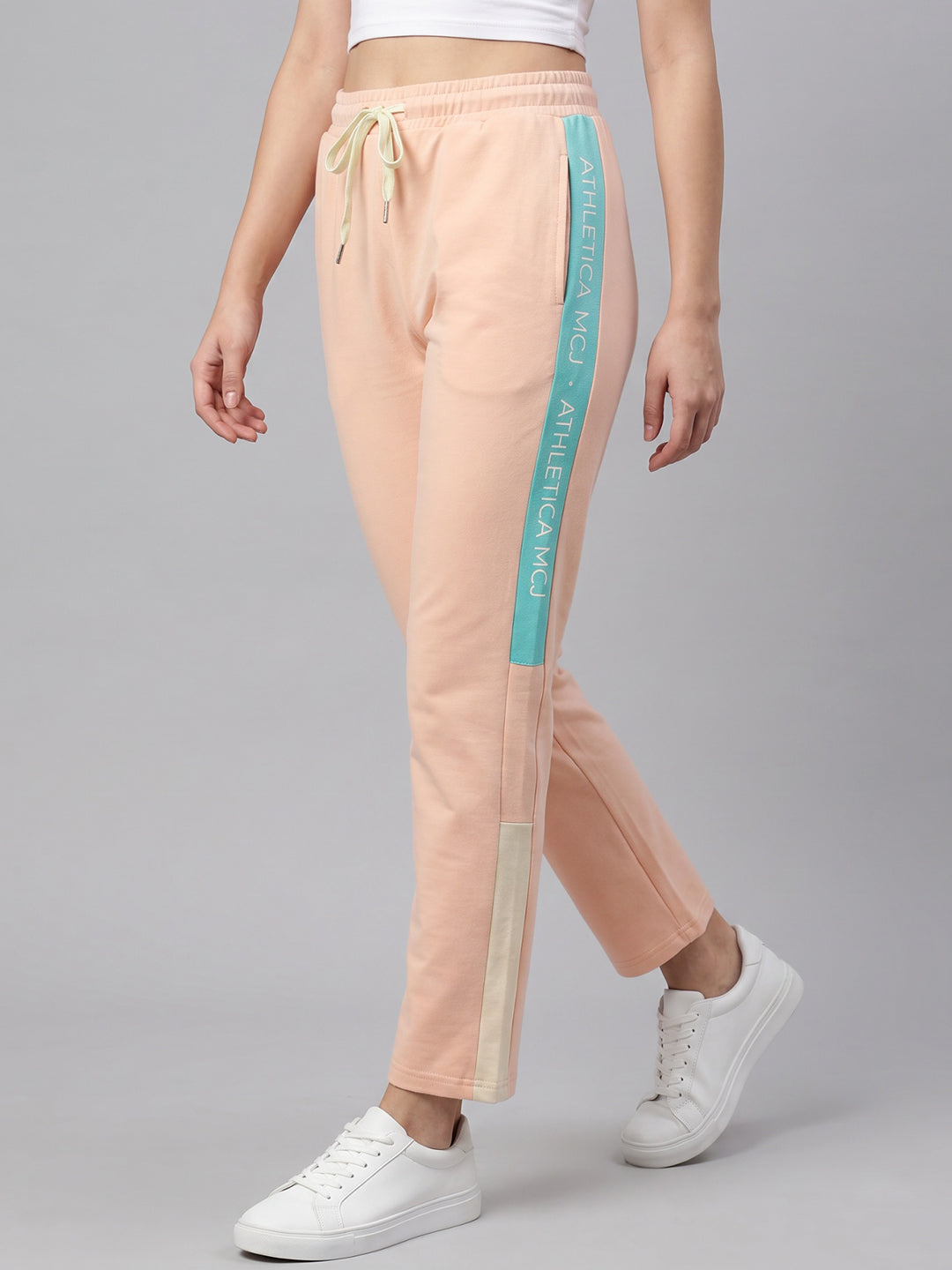 Women Peach Printed Regular Fit Winter Lower