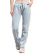 Women Sky Blue Printed Regular Fit Winter Lower